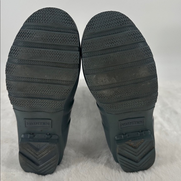 Hunter Gray Gloss Tall Rain Boots Size 7 - Picture 8 of 8